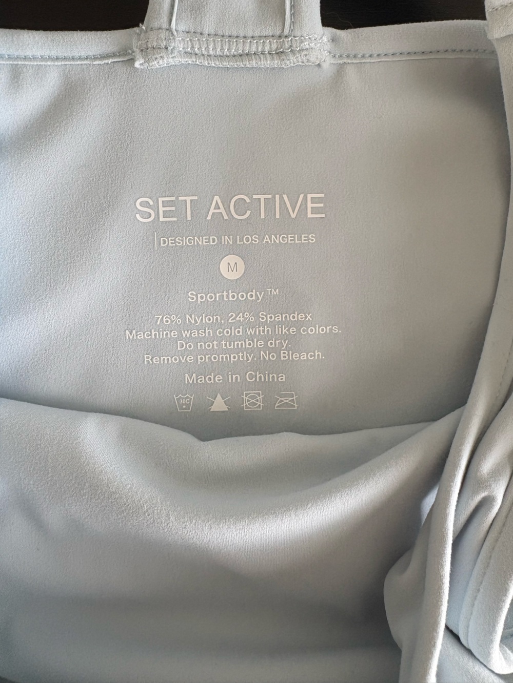 NWT SET Active Women's Light Blue Racerback Sports Bra - Picture 3 of 3